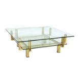 An Italian brass coffee table,