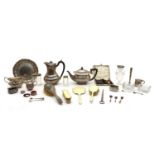 A collection of silver and silver plate,