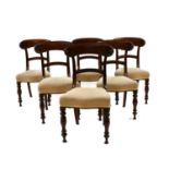 Set of six Regency mahogany dining chairs,