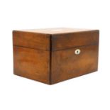 A faux rosewood ladies travelling dressing table box,