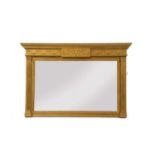 Regency style gilt wall overmantel mirror,