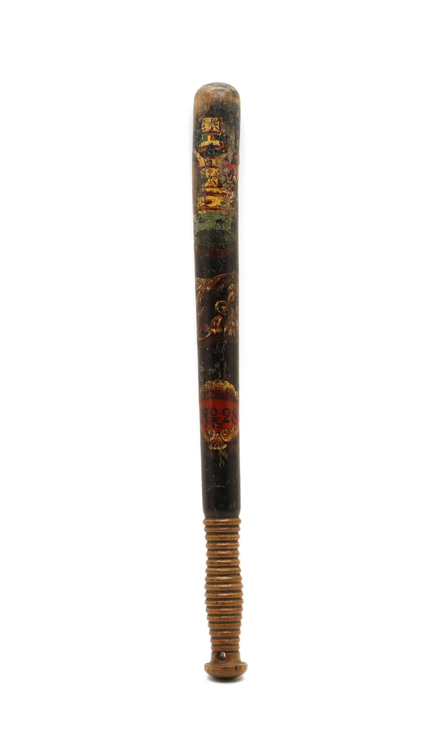 A rare Victorian Northamptonshire painted truncheon,