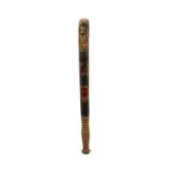 A rare Victorian Northamptonshire painted truncheon,