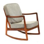 A Danish teak 'Model 120' rocking lounge chair,