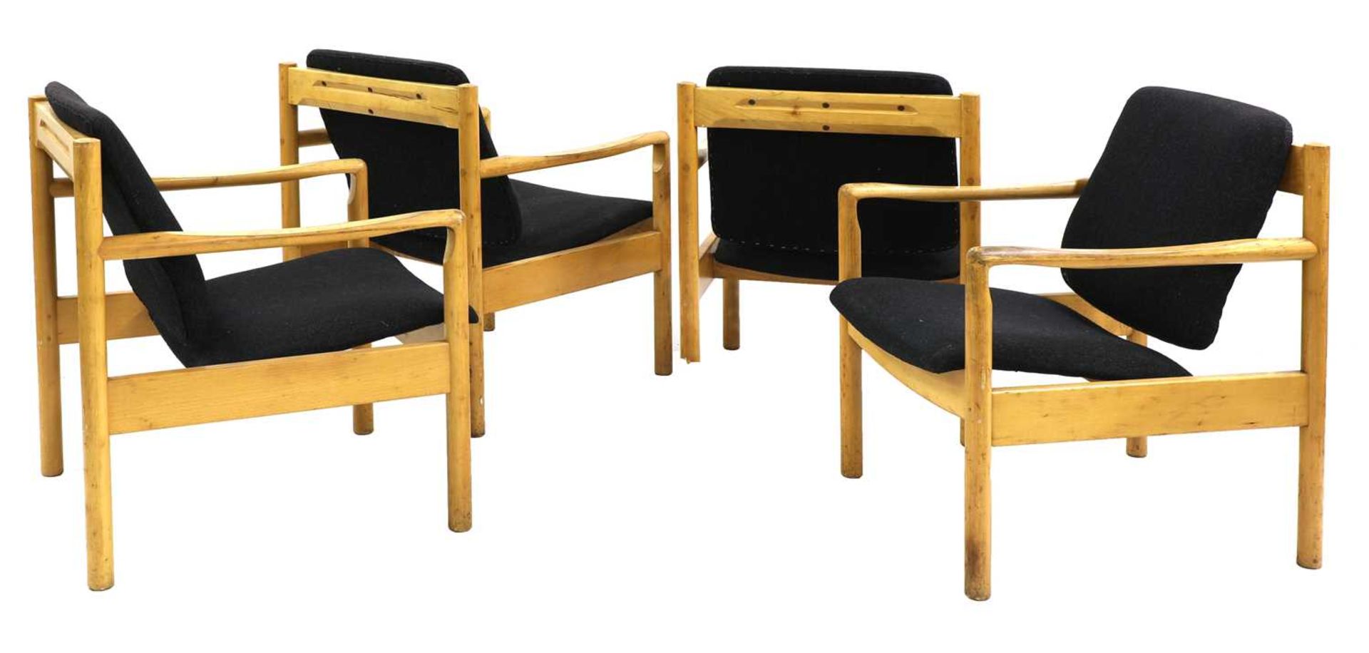 A four of Ercol 'Model 773' beech armchairs, - Image 2 of 2