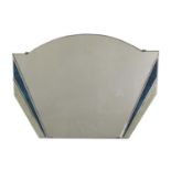 An Art Deco bevelled and tinted mirror,