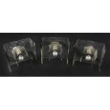 Three Murano glass wall lights,