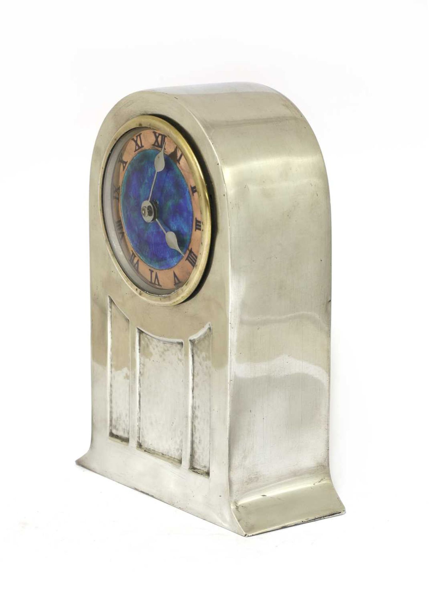 A Liberty Tudric pewter mantel clock, - Image 2 of 5