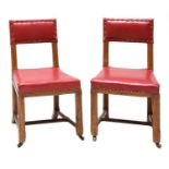 A pair of Reformed Gothic oak side chairs,