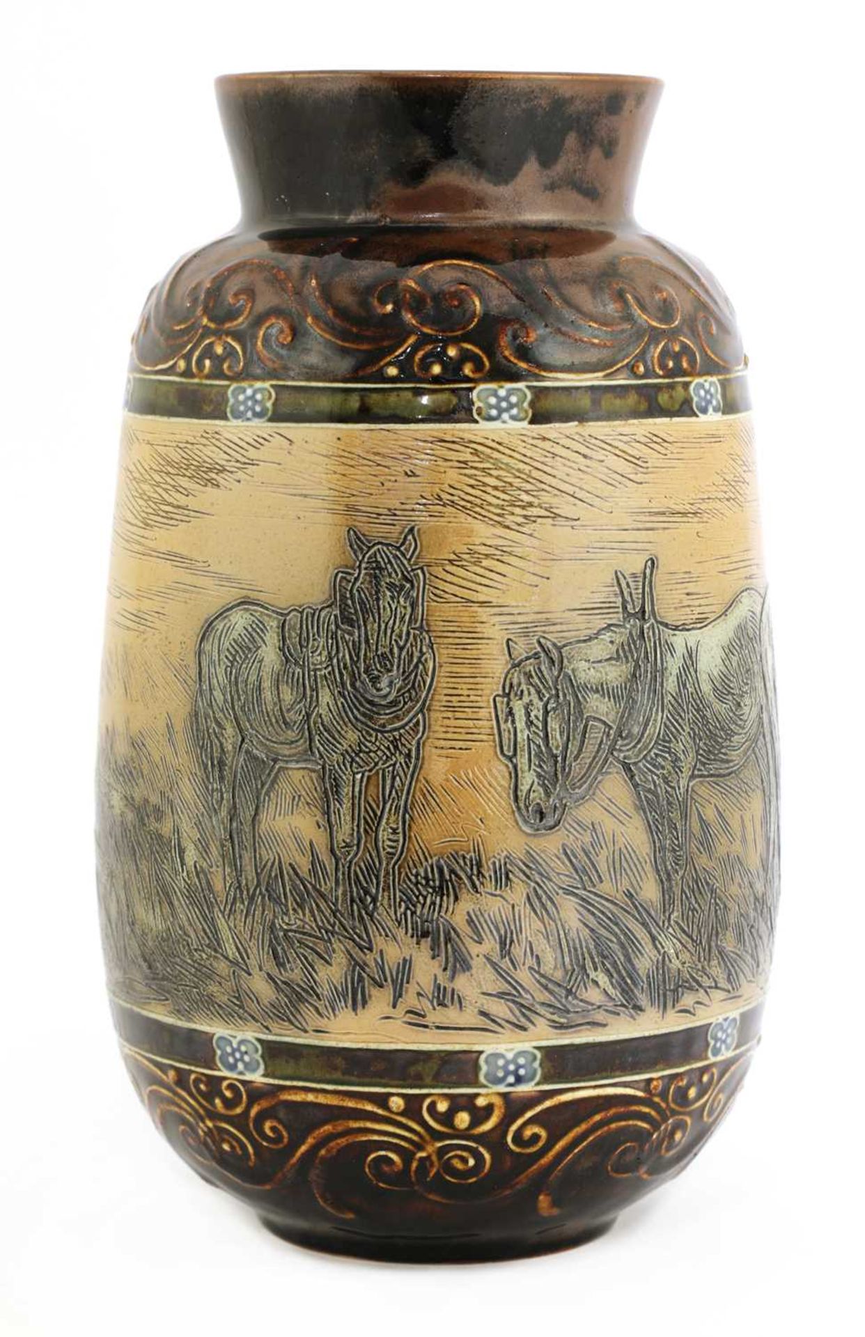A Doulton Lambeth stoneware vase, - Bild 3 aus 4