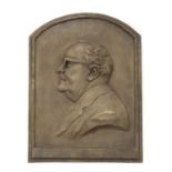 A cast bronze panel,