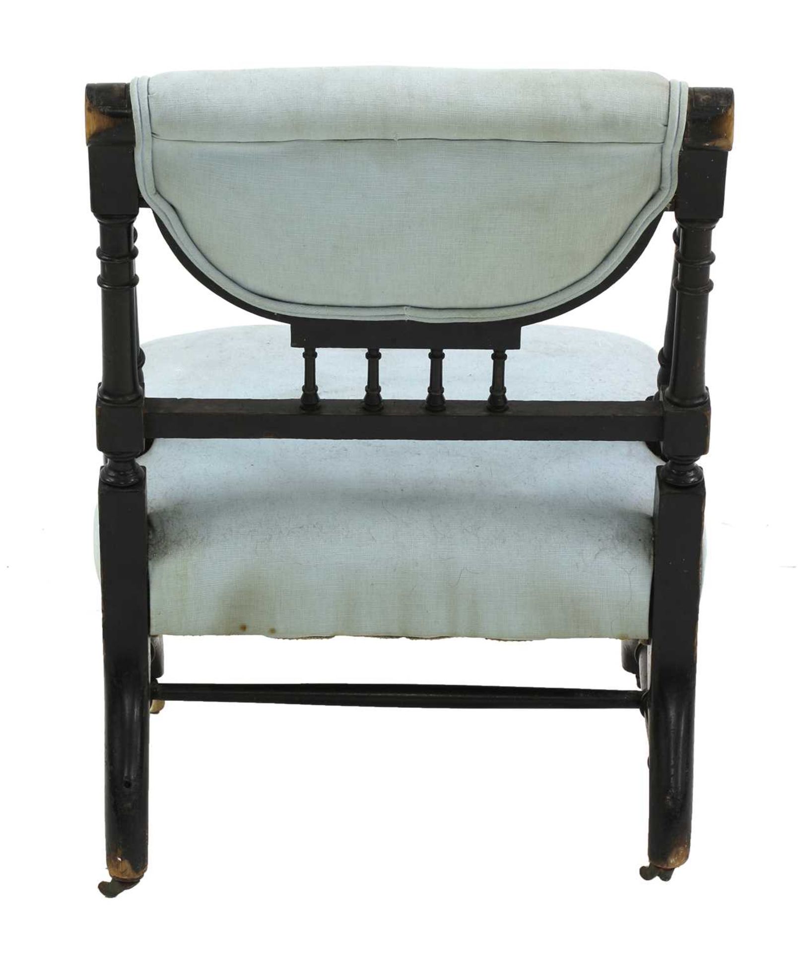An Aesthetic Movement ebonised side chair, - Bild 3 aus 5