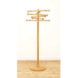 A beech coat stand,