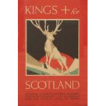 An LNER poster: 'Kings X for Scotland',