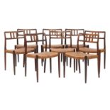 A set of eight rosewood 'Model 79' chairs, §