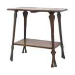 An Arts and Crafts oak occasional table,