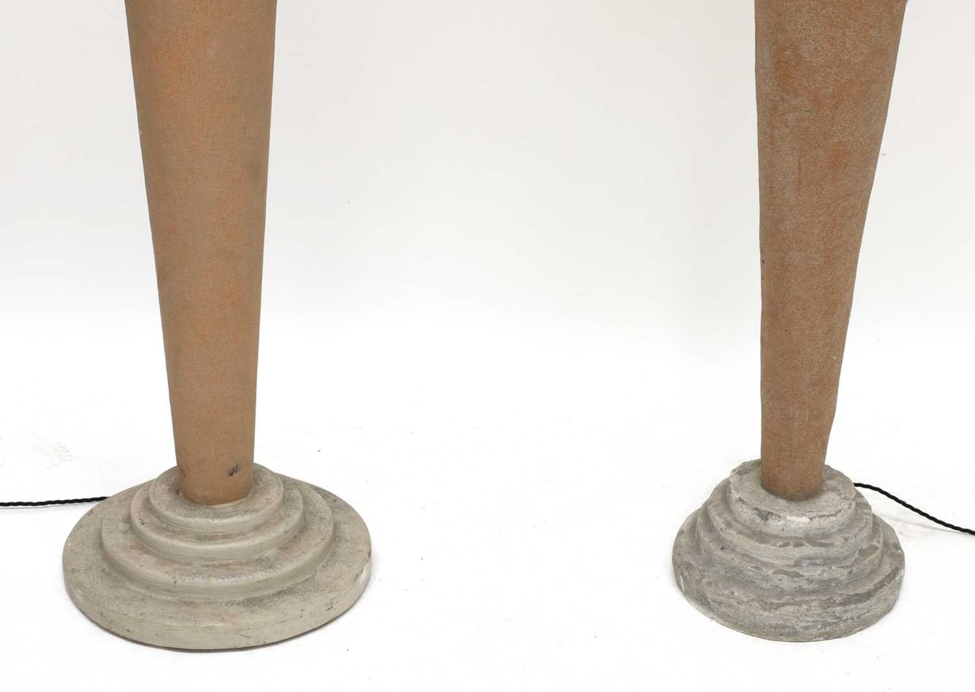 Two fibreglass and plaster floor lamps, - Image 2 of 3