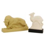 Two Wedgwood pottery animals,