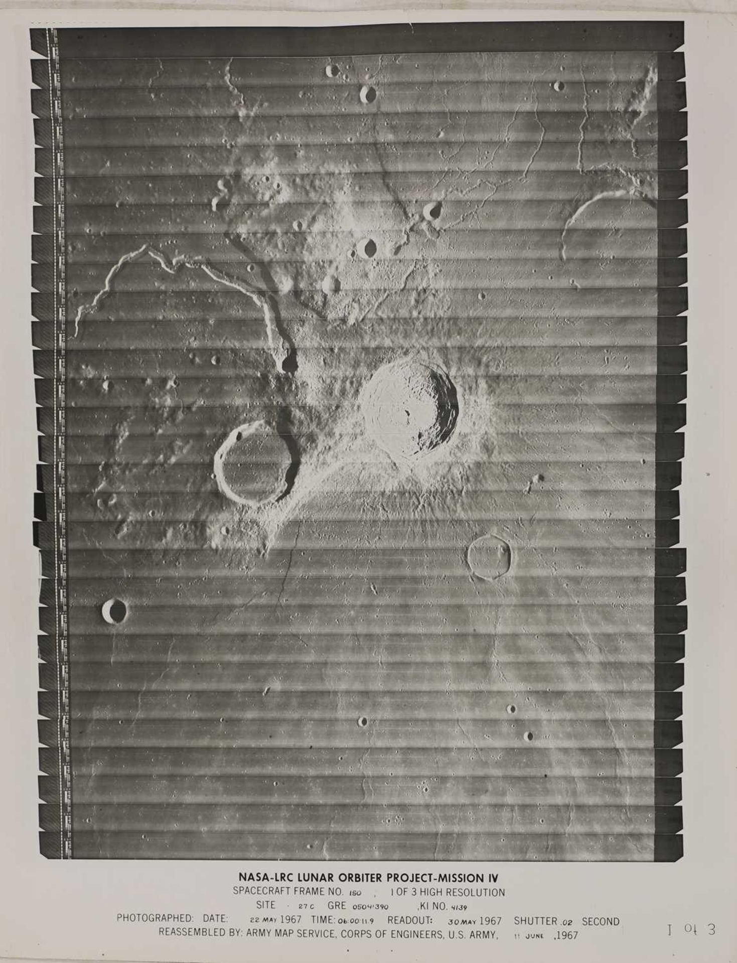 A group of three NASA gelatin silver prints