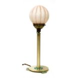 An Art Deco table lamp,