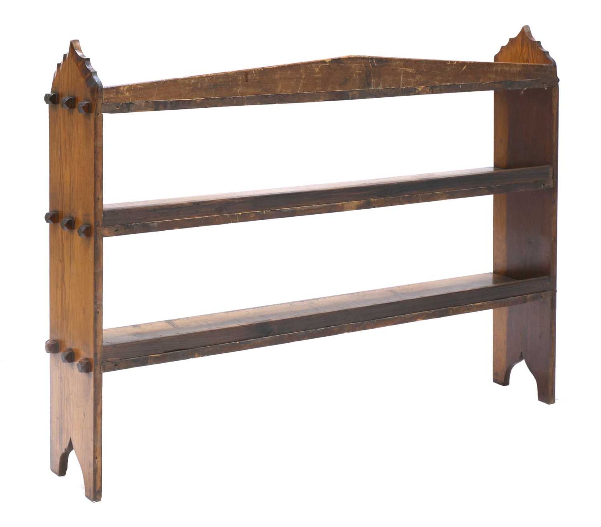 A Gothic Revival pitch pine bookcase, - Image 2 of 3
