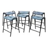 A set of six 'Science lab' stools,