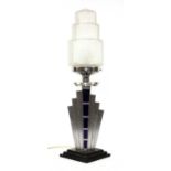 An Art Deco table lamp,