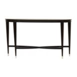 A contemporary stained beech console table,