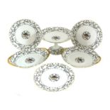 A Limoges porcelain dessert service,