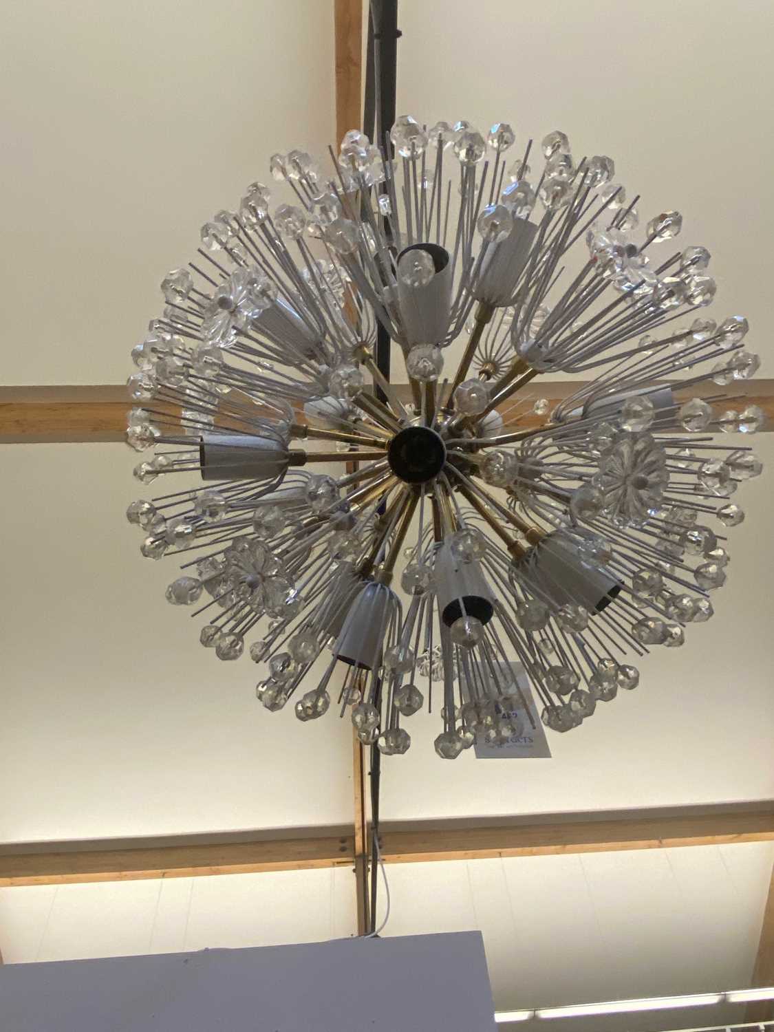 An Austrian Rupert Nikoll 'Dandelion' or Sputnik chandelier, - Image 2 of 4