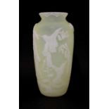 A Kathleen Orme cameo glass vase,