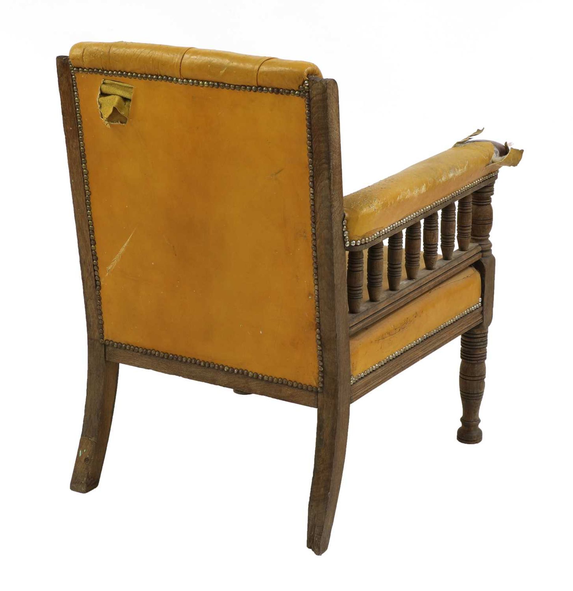 An Aesthetic Movement library chair, - Image 3 of 3