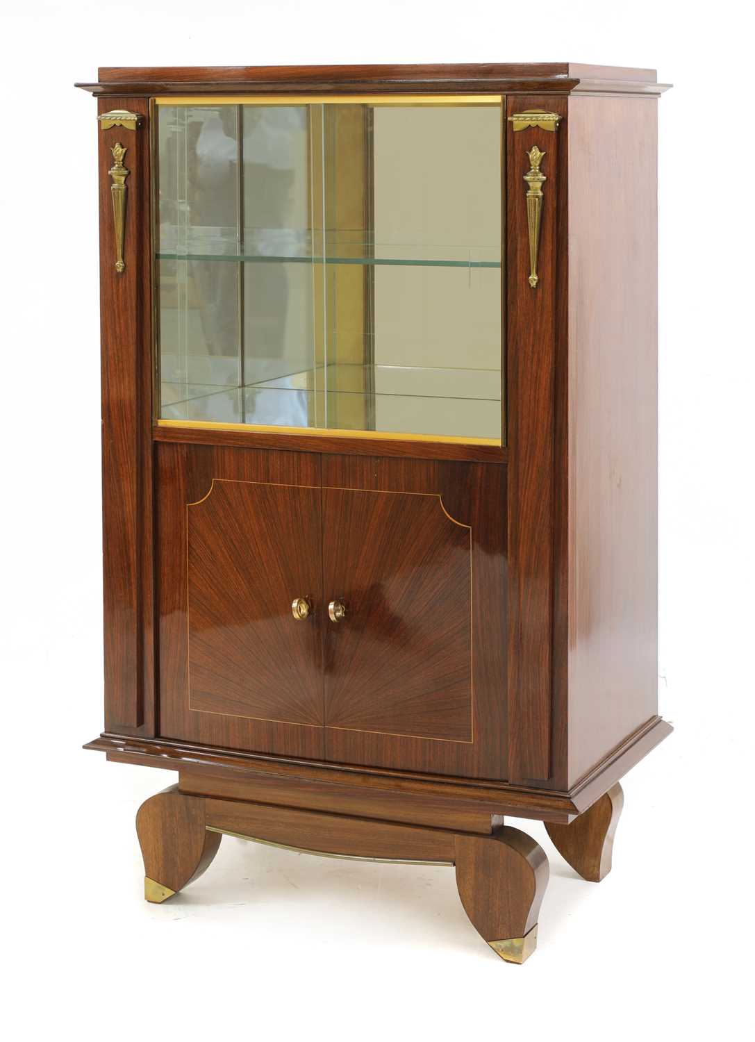 An Art Deco rosewood display cabinet, - Image 2 of 5