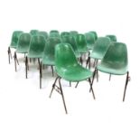 Eighteen 'DSS' stacking chairs,