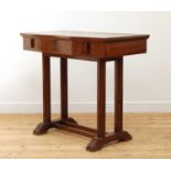 An Art Deco mahogany console table,