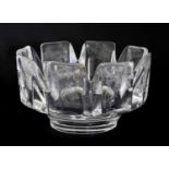 An Orrefors 'Corona' crystal glass bowl,