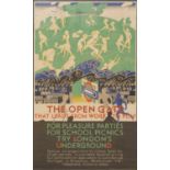 A London Underground poster: 'The Open Gate that leads from Work to Play',