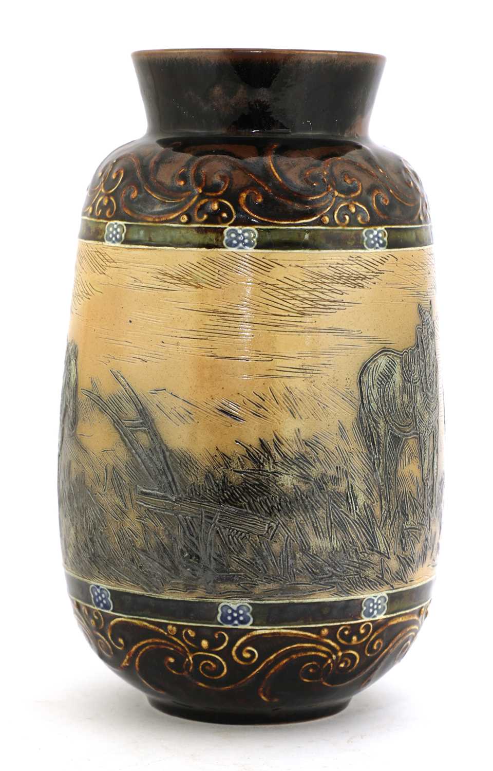 A Doulton Lambeth stoneware vase, - Image 2 of 4
