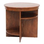 An Art Deco walnut book table,