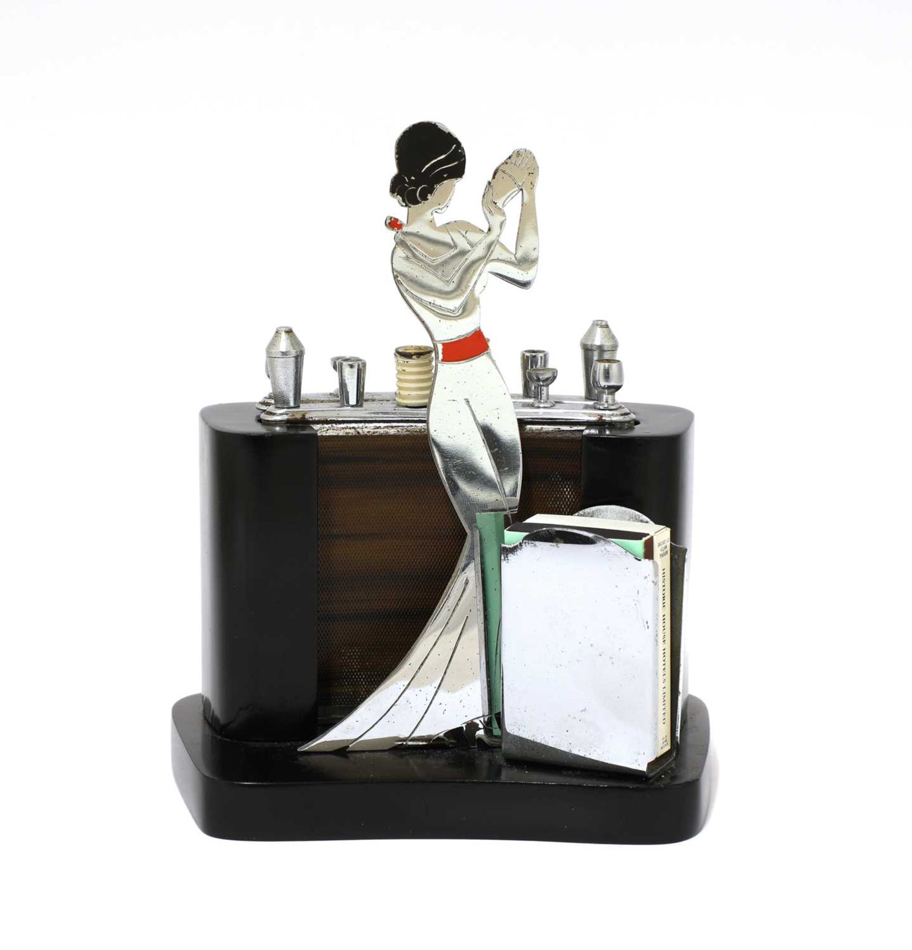 An Art Deco ‘barmaid’ cigarette dispenser stand, - Bild 3 aus 3