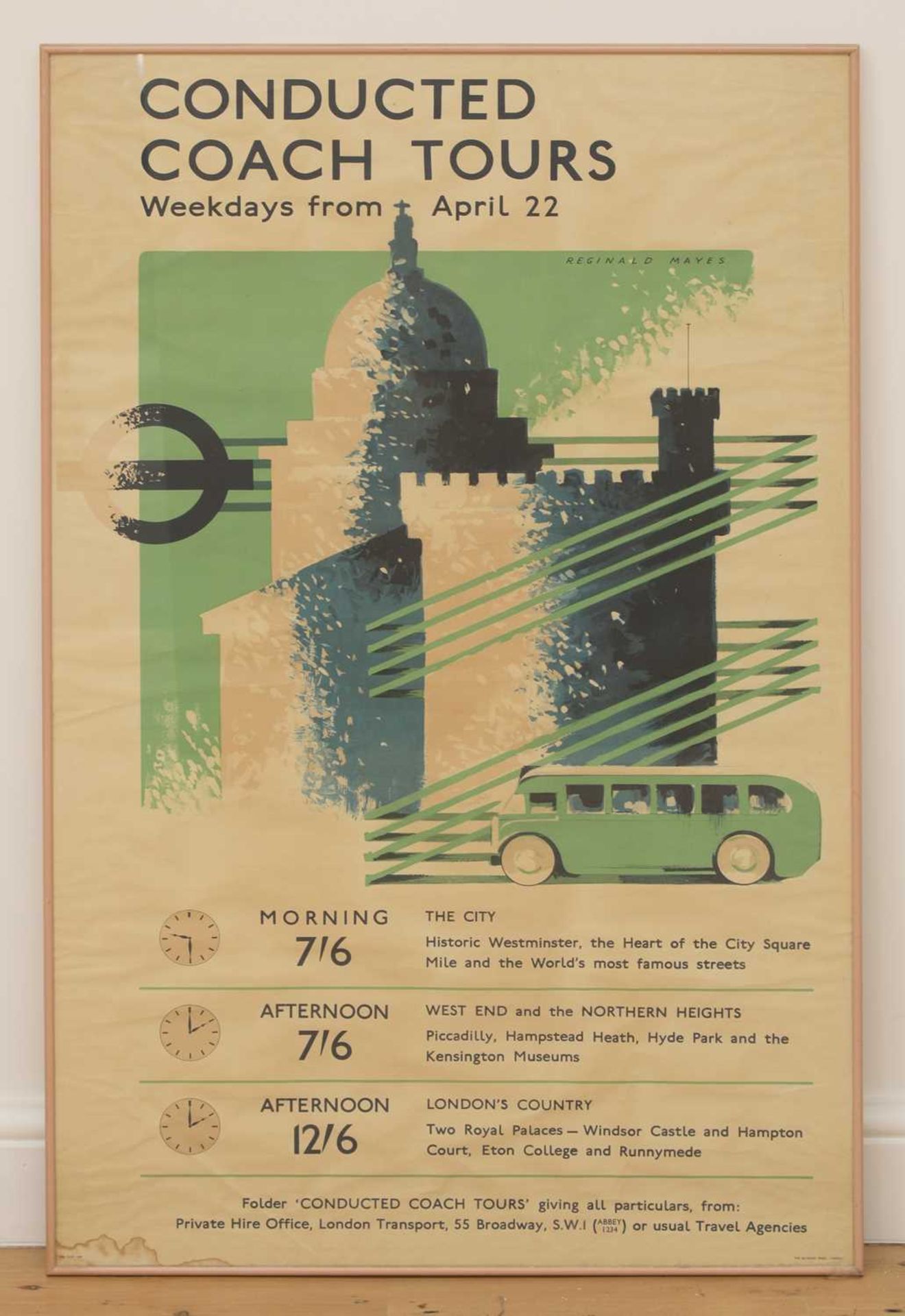 A London Transport poster: 'Conducted Coach Tours', - Image 2 of 3