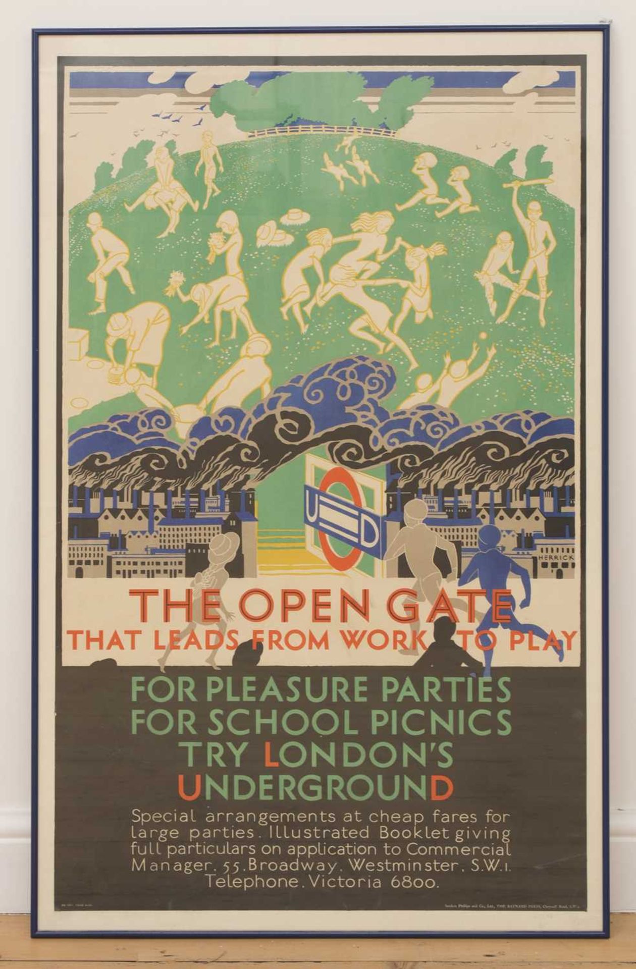 A London Underground poster: 'The Open Gate that leads from Work to Play', - Image 2 of 3