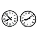 Two clock dials,