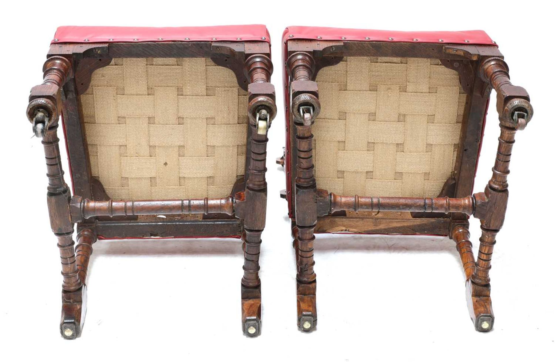 A pair of Gothic Revival chairs, - Image 5 of 5