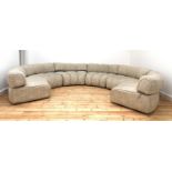 A six-piece modular 'Caterpillar' settee,