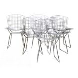 Six wire chairs,