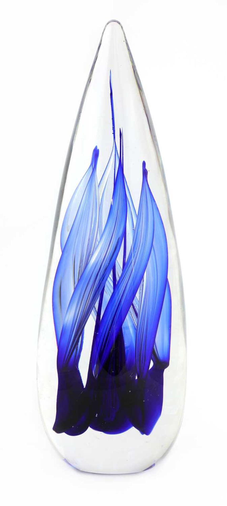 A Studio Ahus glass 'Fire' sculpture