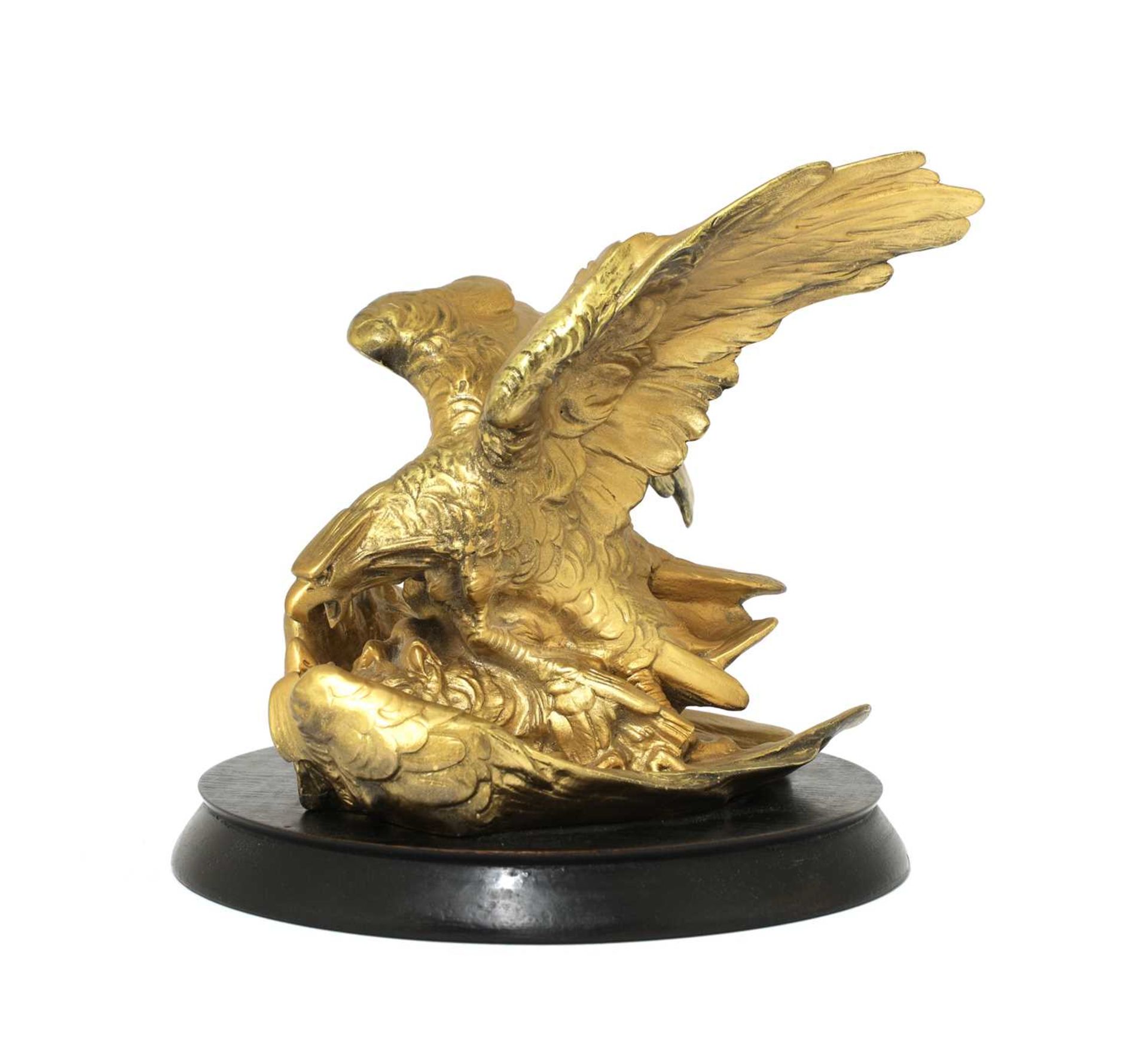 An Austrian gilt-bronze eagle group, - Bild 2 aus 3