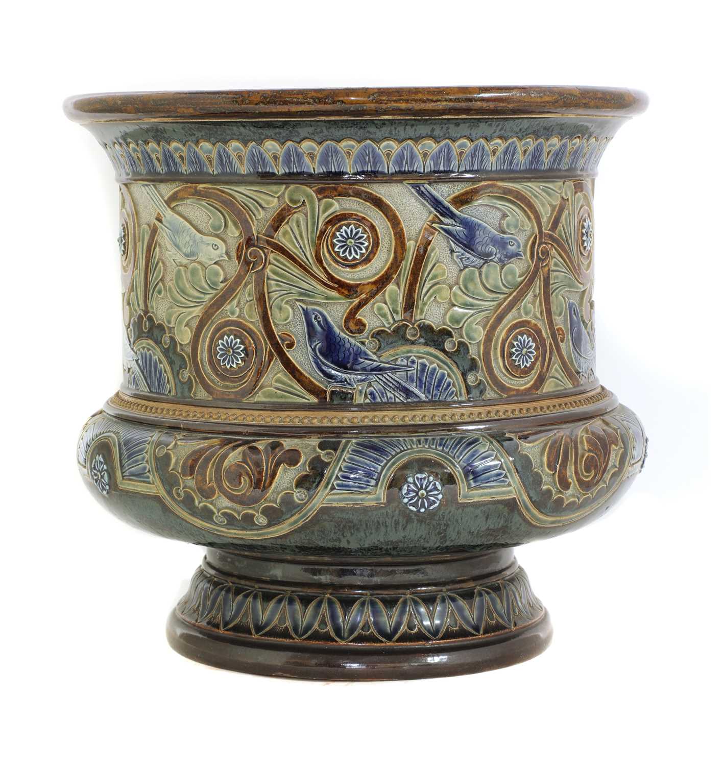 A Doulton Lambeth stoneware jardinière, - Image 2 of 10