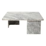 An Italian Carrara marble coffee table,